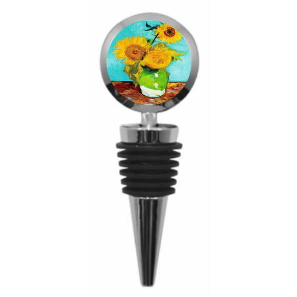 Cute Sun Flower Shaped Silicone Vacuum Champagne Drinks Wine Stopper Tools 